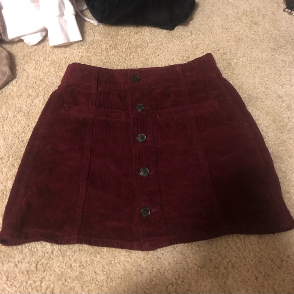 corduroy mini skirt